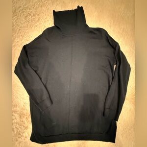 Eileen Fisher Black Turtleneck Sweater with front seam detail